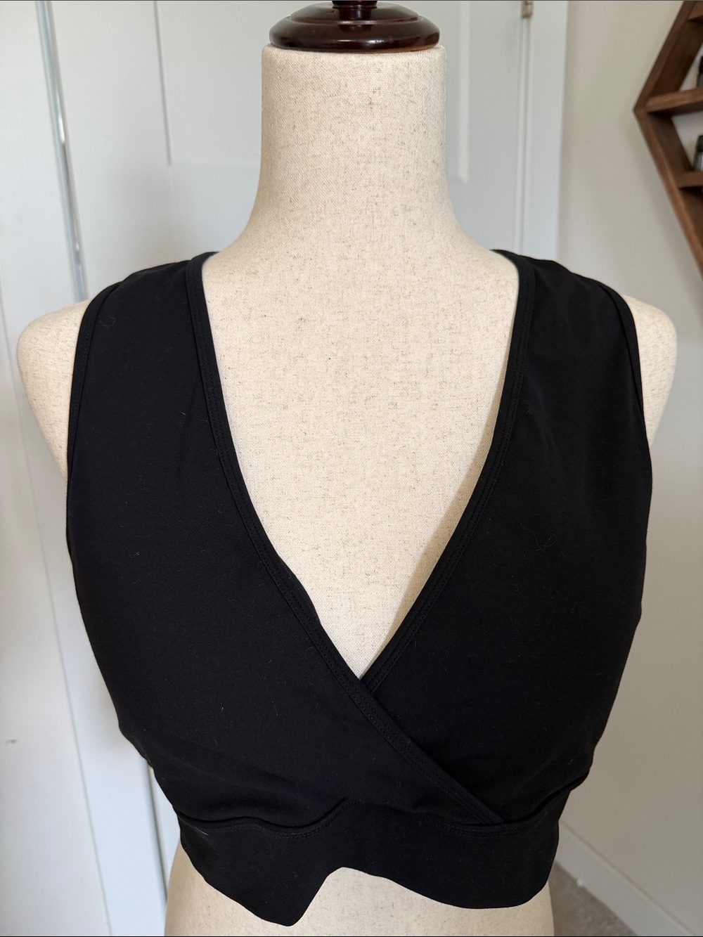 Mono B Black V-Neck Wireless Sports Bra